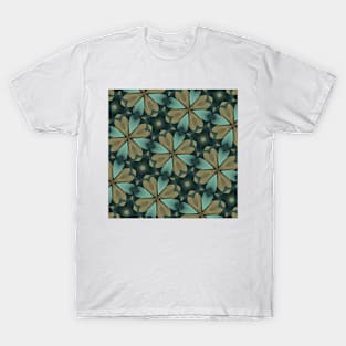 Blue floral pattern design T-Shirt